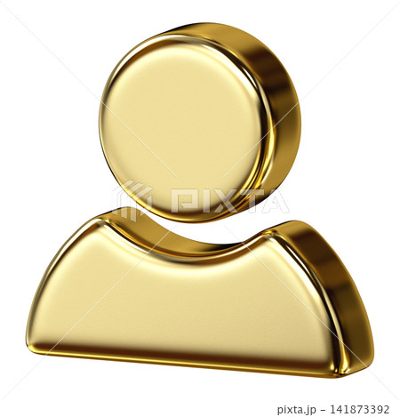 Golden user profile icon in glossy metallic style for account settings, luxury avatar symbol designed for membership, person details, and customer interface Golden user profile icon in glossy metallic style for account settings, luxury avatar symbol designed for membership, person details, and customer interface 141873392