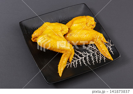guangdong Salt-Baked Chicken Wings, Traditional Chinese Roasted Poultry Snack guangdong Salt-Baked Chicken Wings, Traditional Chinese Roasted Poultry Snack 141873837