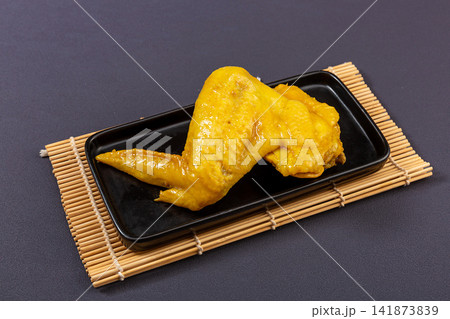 guangdong Salt-Baked Chicken Wings, Traditional Chinese Roasted Poultry Snack guangdong Salt-Baked Chicken Wings, Traditional Chinese Roasted Poultry Snack 141873839