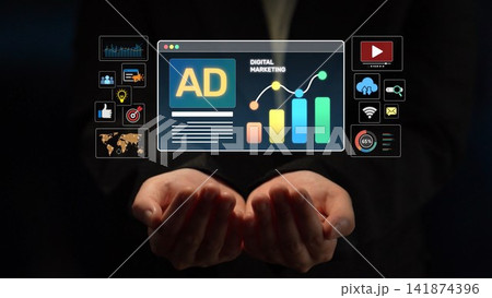 Online Ads Strategy and Digital Content Marketing for Business Growth Muxer 141874396