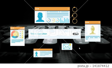 Digital Interaction Concept with User Profiles and Data Flow Representing Talent Acquisition and Recruitment Strategy in Modern Workplace. Entropy Digital Interaction Concept with User Profiles and Data Flow Representing Talent Acquisition and Recruitment Strategy in Modern Workplace. Entropy 141874412
