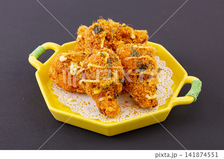 seaweed Floss Chicken Wingettes, Crispy Asian Fried Chicken Snack 141874551
