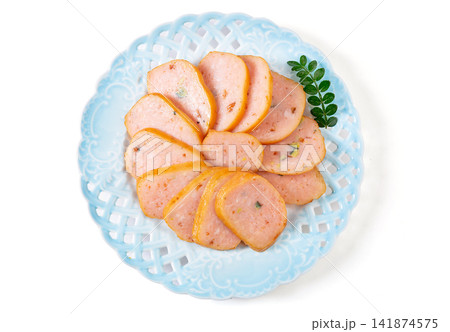 traditional Chinese Pressed Chicken Leg Meat Roll Steamed Seasoned Poultry Loaf Ham 141874575