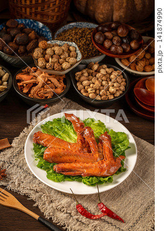 spicy Grilled Duck Wings with Chili and Sichuan Pepper Seasoning spicy Grilled Duck Wings with Chili and Sichuan Pepper Seasoning 141874990