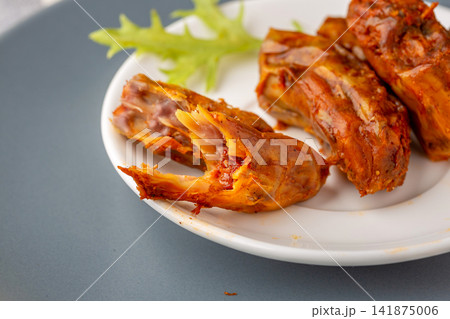 spicy Grilled Duck Neck with Chili and Sichuan Pepper 141875006