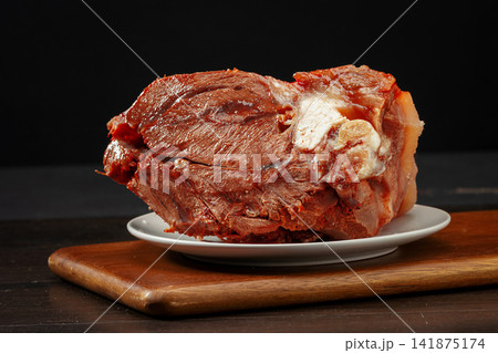 traditional Braised Ox Head Meat Sliced Cooked Beef Offal Savoury Asian Delicacy traditional Braised Ox Head Meat Sliced Cooked Beef Offal Savoury Asian Delicacy 141875174
