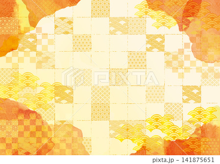 秋 紅葉の水彩背景イラスト 秋 紅葉の水彩背景イラスト 141875651