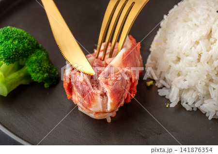 cooked Pork Cartilage with Tender Crunchy Texture cooked Pork Cartilage with Tender Crunchy Texture 141876354