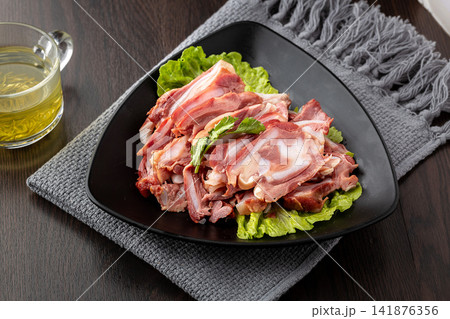 cooked Pork Cartilage with Tender Crunchy Texture cooked Pork Cartilage with Tender Crunchy Texture 141876356