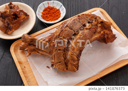 braised Pork Bone Meat with Rich Gelatinous Texture braised Pork Bone Meat with Rich Gelatinous Texture 141876373