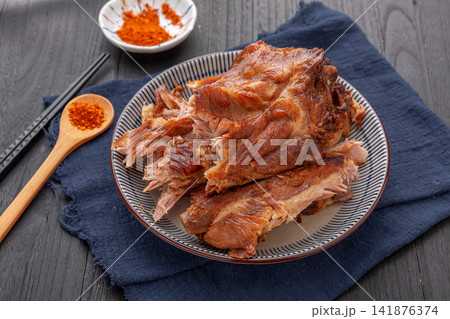 braised Pork Bone Meat with Rich Gelatinous Texture braised Pork Bone Meat with Rich Gelatinous Texture 141876374