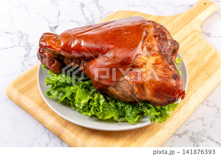chinese Braised Pork Shank Braised Pig Hock in Savory Soy Sauce Jiang Flavor Traditional Asian Food chinese Braised Pork Shank Braised Pig Hock in Savory Soy Sauce Jiang Flavor Traditional Asian Food 141876393