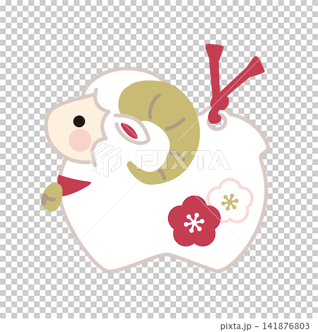 未の置物のイラスト 141876803