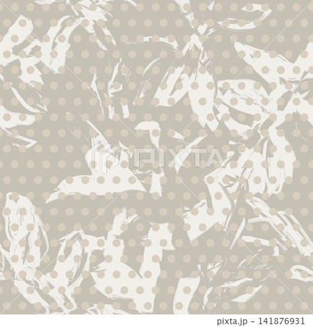 Neutral Colour Floral Striped Seamless Pattern Design Neutral Colour Floral Striped Seamless Pattern Design 141876931