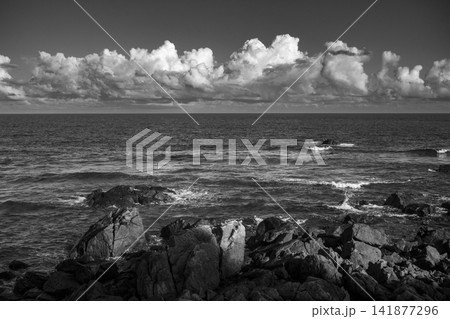奄美大島の9月の青空と湧き上がる白い入道雲 奄美大島の9月の青空と湧き上がる白い入道雲 141877296