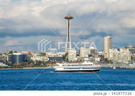 Seattle Skyline And Water Taxi Seattle Skyline And Water Taxi 141877316
