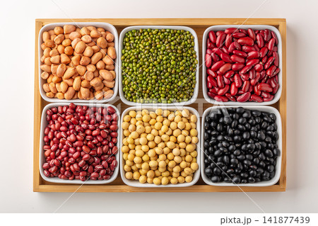 assorted Dried Beans and Mixed Grain Ingredients assorted Dried Beans and Mixed Grain Ingredients 141877439