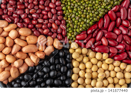 assorted Dried Beans and Mixed Grain Ingredients assorted Dried Beans and Mixed Grain Ingredients 141877440