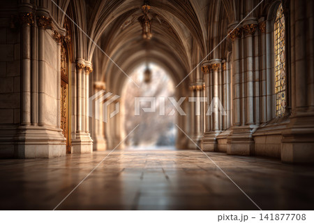 Classic academic backdrop tall arch structure soft warm sunlight blurred depth background neutral tone gold accent wide center area for portrait Classic academic backdrop tall arch structure soft warm sunlight blurred depth background neutral tone gold accent wide center area for portrait 141877708