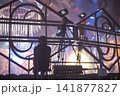 Professional camera crew filming live event on concert stage with copy space 141877827