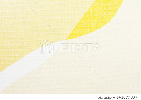 黄色の曲線と、絵画用キャンバス 黄色の曲線と、絵画用キャンバス 141877837