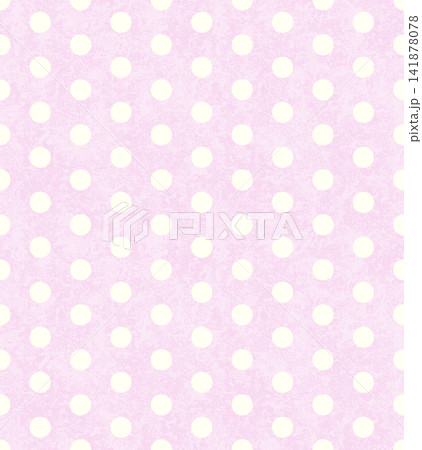 アンティーク風ドット模様 0.8cm水玉ヴィンテージテクスチャSoft Pink & Ivory 141878078