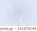 ラベンダー色の水泡と水滴のシンプルな背景素材 141878249