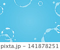 水泡と水滴のシンプルな背景素材　水色 141878251