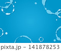 水泡と水滴をあしらったシンプルな横長背景素材 141878253