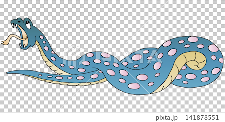 手書き動物イラスト☆蛇 141878551