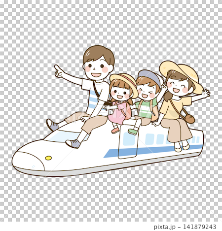 Family trip by Shinkansen (bullet train) - Summer Family trip by Shinkansen (bullet train) - Summer 141879243