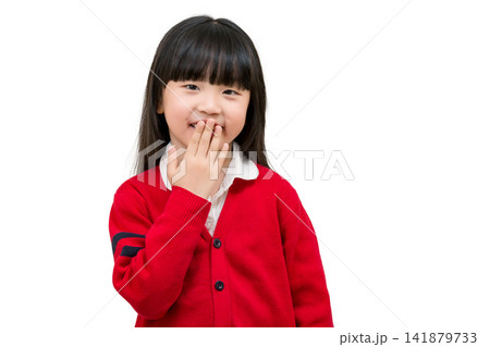 Expressive Asian little girl showing different emotions and gestures, cute child communication concept isolated on white background Expressive Asian little girl showing different emotions and gestures, cute child communication concept isolated on white background 141879733