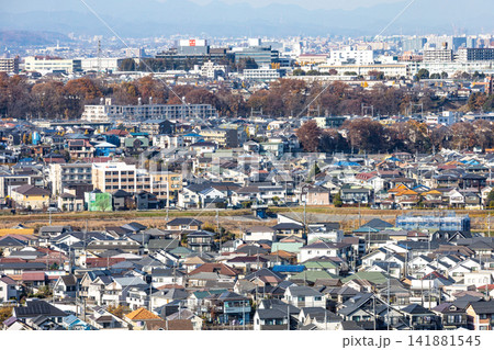 【東京都 日野市】郊外の住宅地の風景 【東京都 日野市】郊外の住宅地の風景 141881545