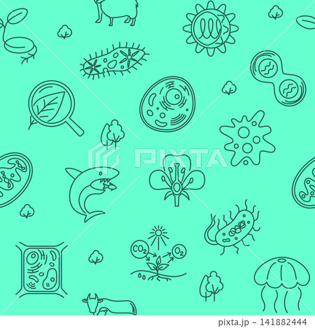 Biology science seamless pattern Biology science seamless pattern 141882444