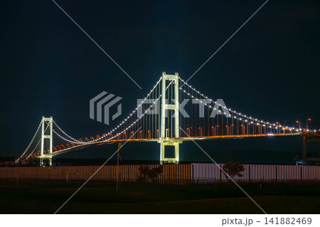 白鳥大橋の夜景 141882469