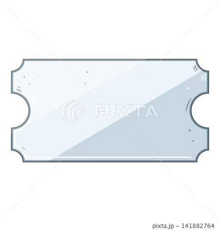 Empty blank ticket template for admission coupon 141882764