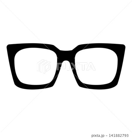 Eyeglasses silhouette representing vision and optical clarity Eyeglasses silhouette representing vision and optical clarity 141882793