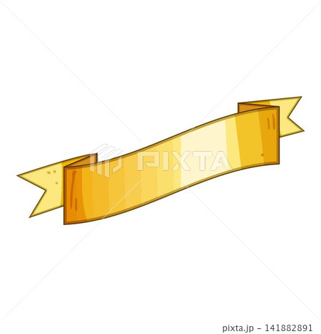 Golden empty ribbon banner for awards and celebration Golden empty ribbon banner for awards and celebration 141882891