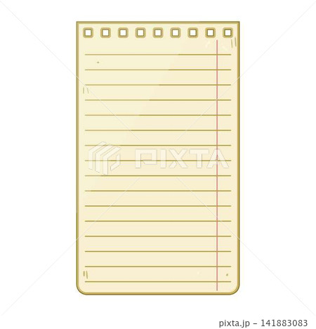 Blank aged lined paper sheet with holes 141883083