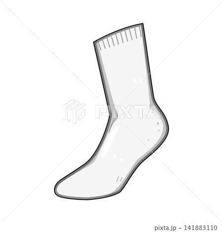 White sock template for branding and design mockup 141883110