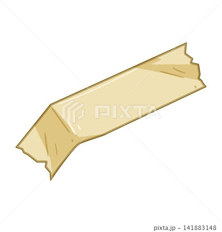 Adhesive tape piece with torn edges illustration Adhesive tape piece with torn edges illustration 141883148
