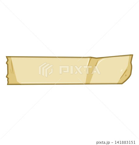 Adhesive tape strip with torn edges for text 141883151