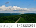 Winding Road and Wind Farm Landscape 141883254