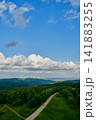 Winding Road and Wind Farm Landscape 141883255