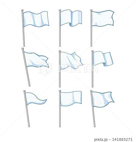 White flag waving on pole concept vector illustration White flag waving on pole concept vector illustration 141883271