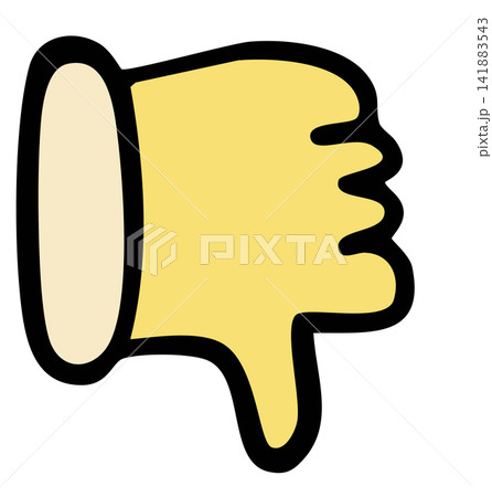 Hand drawn thumb down for hand sign, symbol, sign of no, bad, rejection or dislikes, disapproval of something, gesture, sticker, social media post, decoration, icon, mood, feeling, emotion, expression Hand drawn thumb down for hand sign, symbol, sign of no, bad, rejection or dislikes, disapproval of something, gesture, sticker, social media post, decoration, icon, mood, feeling, emotion, expression 141883543
