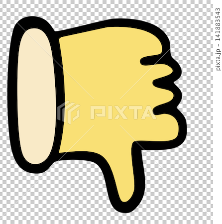 Hand drawn thumb down for hand sign, symbol, sign of no, bad, rejection or dislikes, disapproval of something, gesture, sticker, social media post, decoration, icon, mood, feeling, emotion, expression Hand drawn thumb down for hand sign, symbol, sign of no, bad, rejection or dislikes, disapproval of something, gesture, sticker, social media post, decoration, icon, mood, feeling, emotion, expression 141883543
