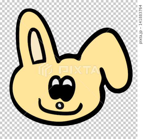 Hand drawn yellow bunny head shape for plush toy, kid doll, childhood, youth, department store, animal, sticker, rabbit cartoon, comic, mascot, happy easter, sticker, cute patch, zoo, souvenir shop Hand drawn yellow bunny head shape for plush toy, kid doll, childhood, youth, department store, animal, sticker, rabbit cartoon, comic, mascot, happy easter, sticker, cute patch, zoo, souvenir shop 141883764