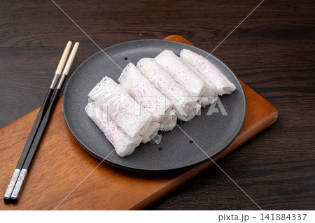 raw shredded dough of silver silk chinese yam roll pastry raw shredded dough of silver silk chinese yam roll pastry 141884337