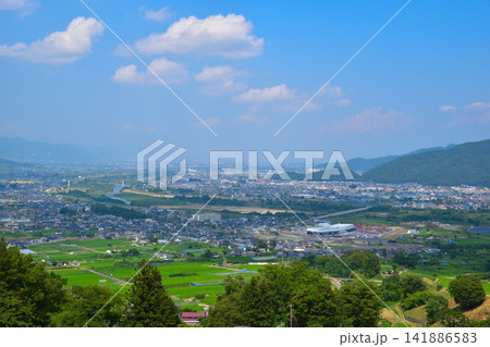 善光寺平 姨捨駅より眺望 善光寺平 姨捨駅より眺望 141886583
